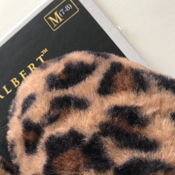 CHARLES ALBERT NY Leopard Slip-On Slippers M 7-8 - Picture 4 of 6